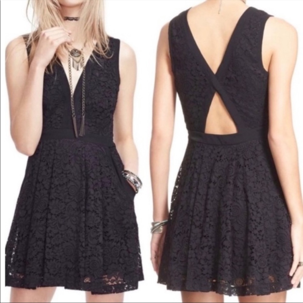 Free People Lovely in Lace Fit & Flare Dress